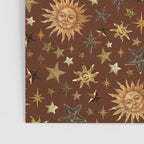Vintage Star Collage Print in Rust Poster Gallery Image 3