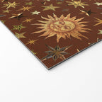 Vintage Star Collage Print in Rust Welcome Mat Gallery Image 2