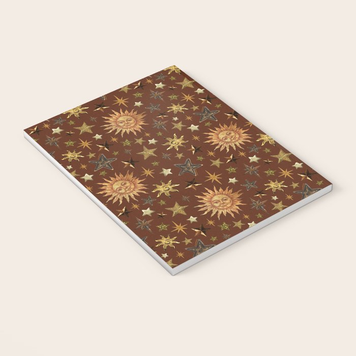 Vintage Star Collage Print in Rust Notebook Gallery Image 3