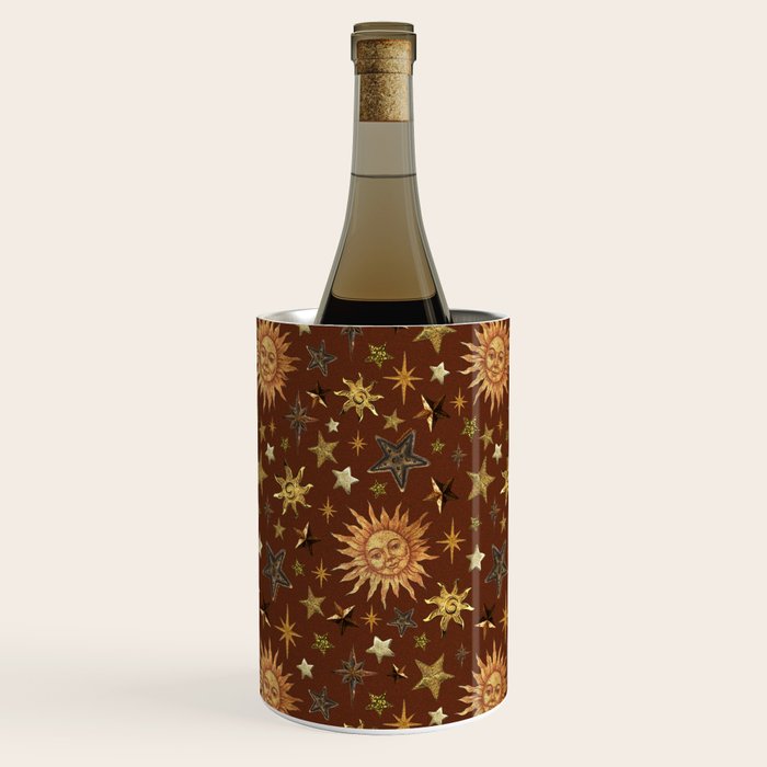 Vintage Star Collage Print in Rust Wine Chiller Gallery Image 3