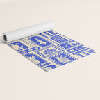 Vintage tropical summer patchwork tapestry pattern Yoga Mat Gallery Image 2