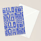 Vintage tropical summer patchwork tapestry pattern Stationery Card Gallery Image 2