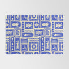 Vintage tropical summer patchwork tapestry pattern Rug Gallery Image 2