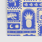 Vintage tropical summer patchwork tapestry pattern Poster Gallery Image 3