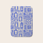 Vintage tropical summer patchwork tapestry pattern Bath Mat Gallery Image 1
