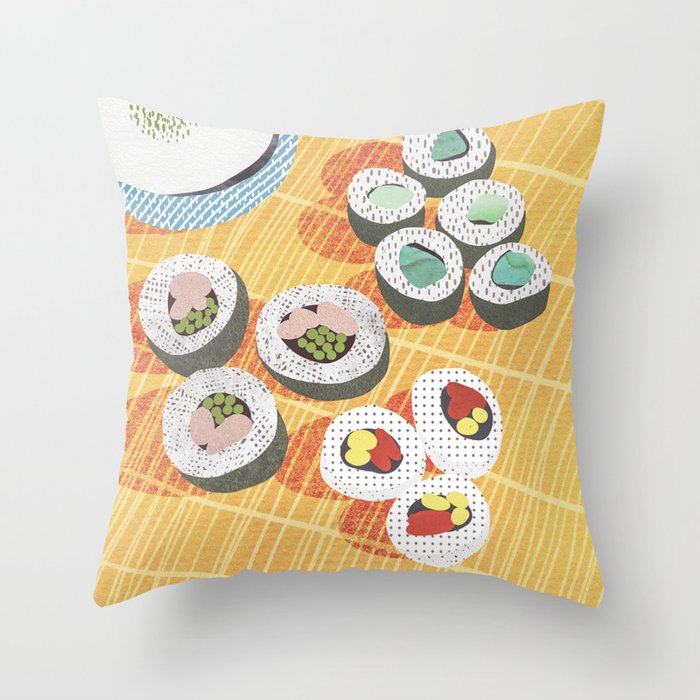 Sushi Throw Pillow Gallery Image 1