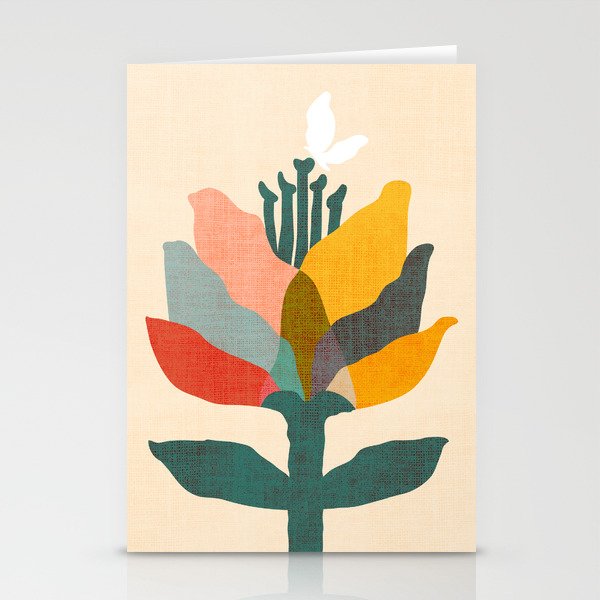 Flower and butterfly Stationery Card Gallery Image 2