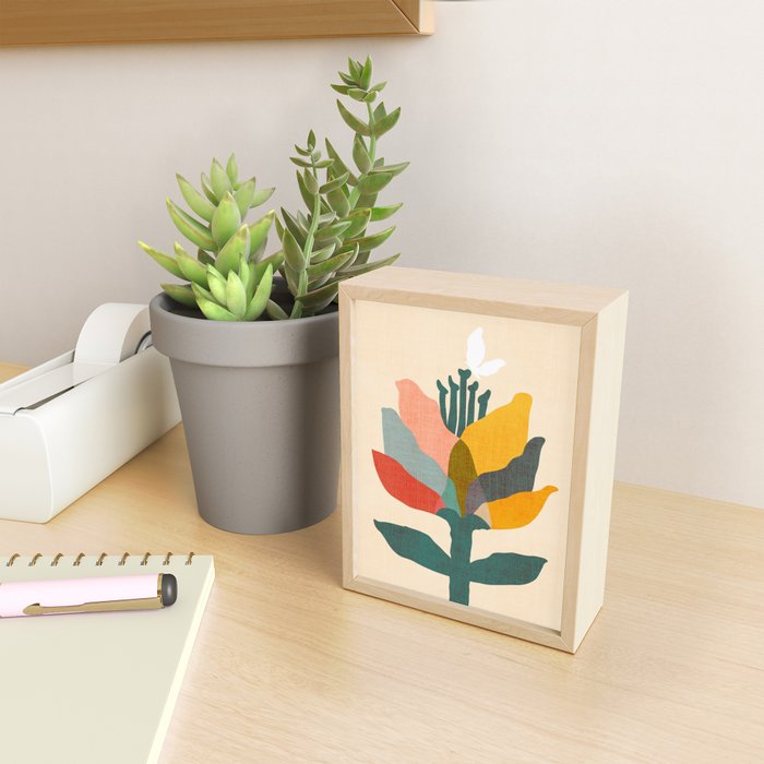 Flower and butterfly Mini Art Print Gallery Image 2