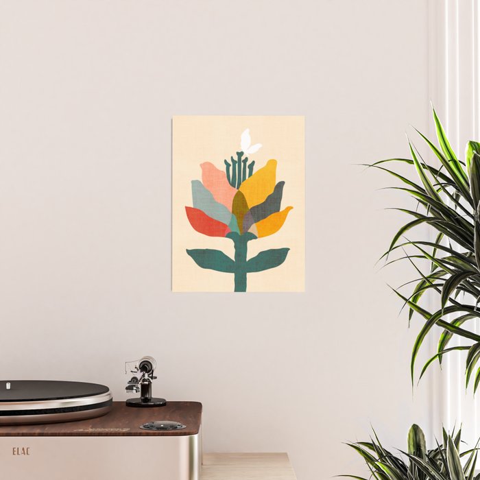 Flower and butterfly Poster Gallery Image 2