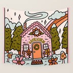 Capricorn Gingerbread House Wall Tapestry Gallery Image 4