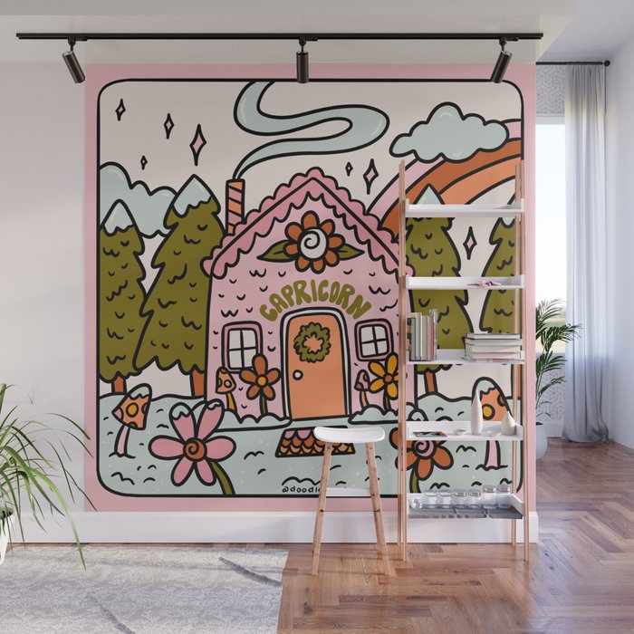 Capricorn Gingerbread House Wall Mural Gallery Image 1