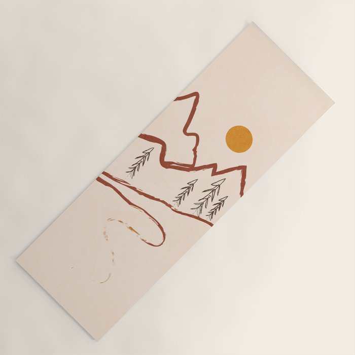 Mountain Minimal Yoga Mat Gallery Image 1