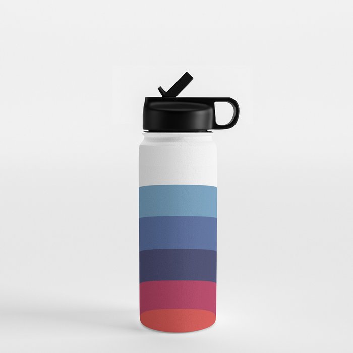Retro Sunset Wave Vibes Water Bottle Gallery Image 1