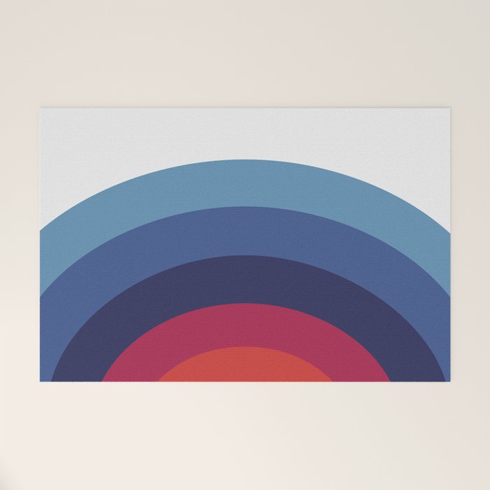 Retro Sunset Wave Vibes Welcome Mat Gallery Image 1
