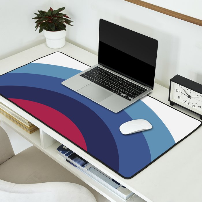 Retro Sunset Wave Vibes Desk Mat Gallery Image 2
