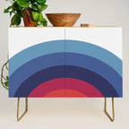 Retro Sunset Wave Vibes Credenza Gallery Image 1