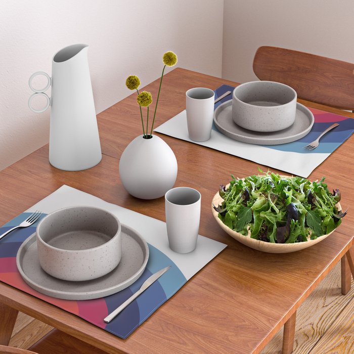 Retro Sunset Wave Vibes Placemat Gallery Image 2
