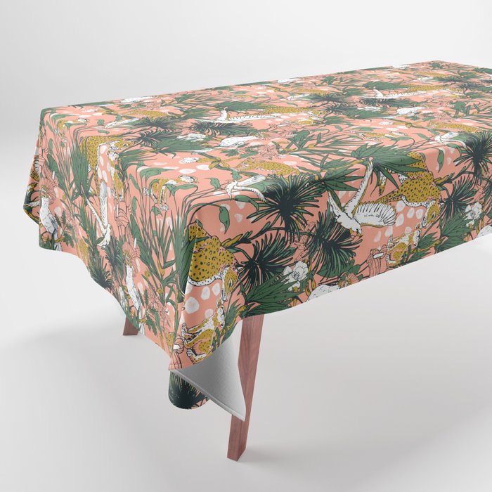 ANIMALS IN THE RAINFOREST I Tablecloth Gallery Image 1