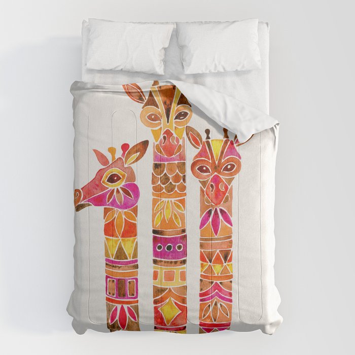 Giraffes - Fiery Palette Comforter Gallery Image 6