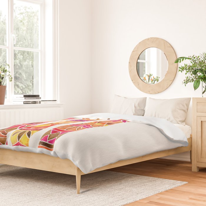 Giraffes - Fiery Palette Duvet Cover Gallery Image 2