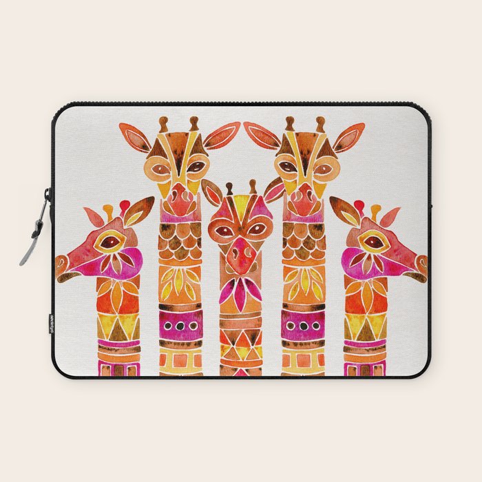 Giraffes - Fiery Palette Laptop Sleeve Gallery Image 1
