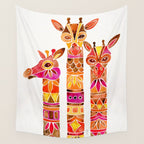 Giraffes - Fiery Palette Wall Tapestry Gallery Image 4
