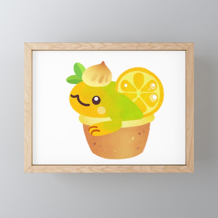 Sweet Lemon frog - dark Mini Art Print Gallery Image 1