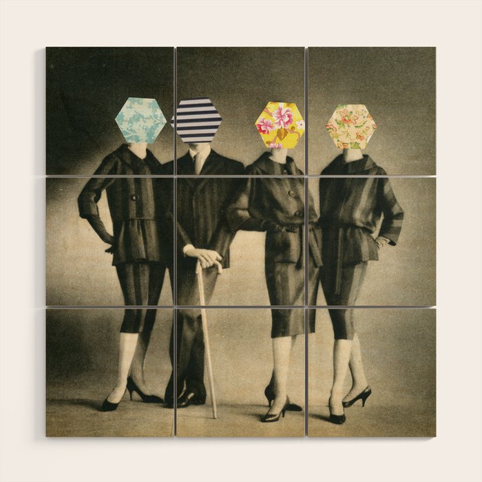 Modern Fashion Wood Wall Art Gallery Image 1