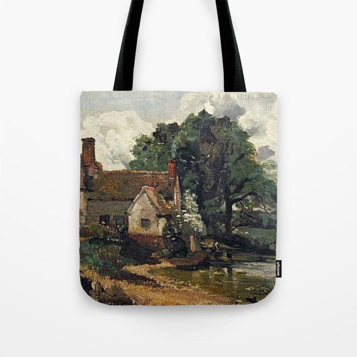 Vintage painting of a house by John Constable Tote Bag Gallery Image 1