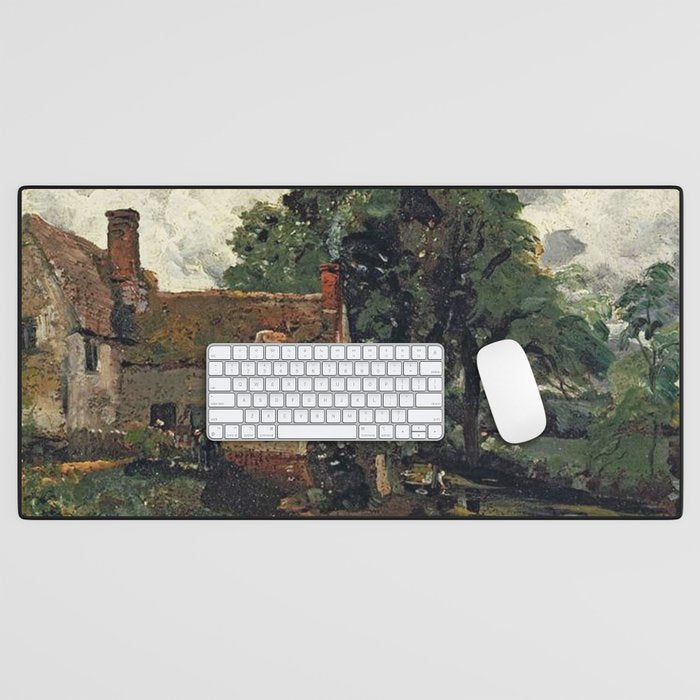 Vintage painting of a house by John Constable Desk Mat Gallery Image 1