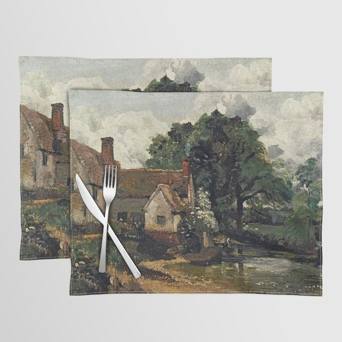 Vintage painting of a house by John Constable Placemat Gallery Image 1