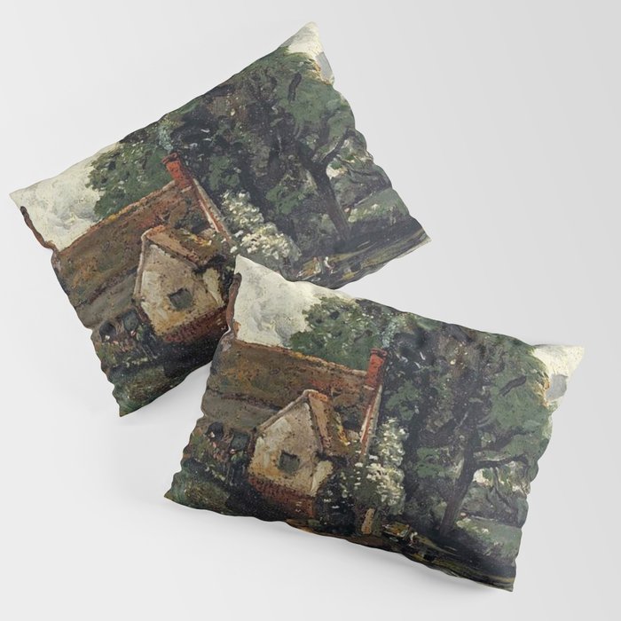 Vintage painting of a house by John Constable Pillow Sham Gallery Image 3