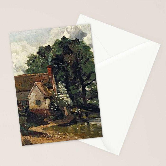 Vintage painting of a house by John Constable Stationery Card Gallery Image 2