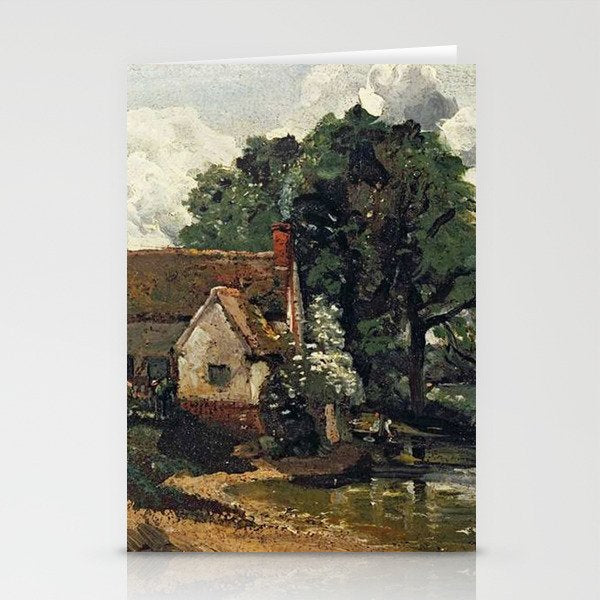 Vintage painting of a house by John Constable Stationery Card Gallery Image 2