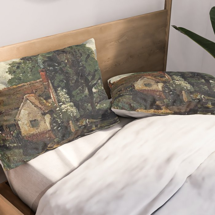 Vintage painting of a house by John Constable Pillow Sham Gallery Image 2