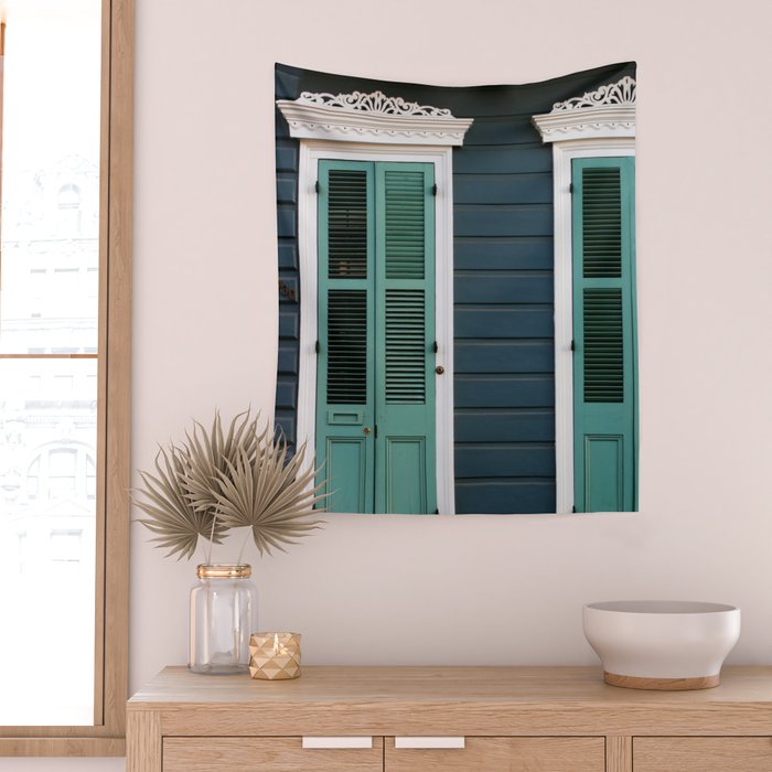 New Orleans Creole Cottage Wall Tapestry Gallery Image 2