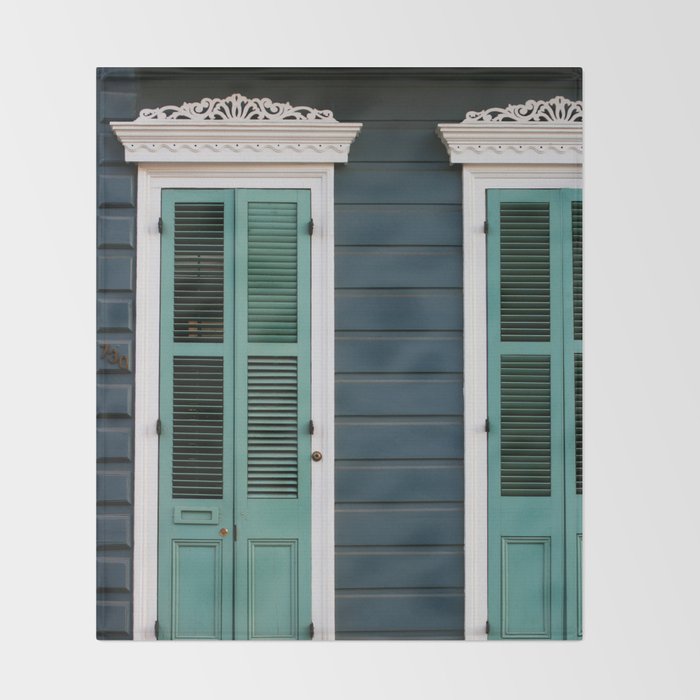 New Orleans Creole Cottage Throw Blanket Gallery Image 2