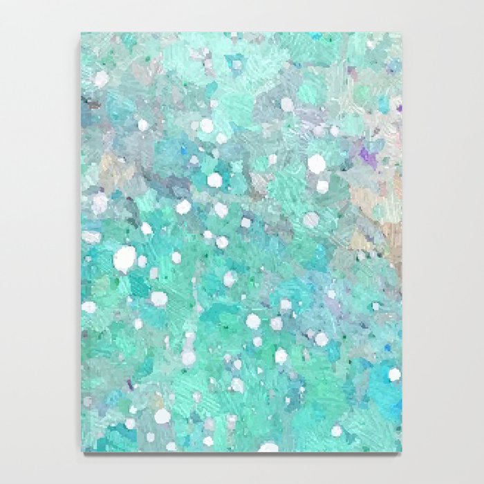 Blue Green Dreamy Marble, Minimal Abstract Pastel Graphic Design Eclectic Bohemian Painting Texture Notebook Gallery Image 4