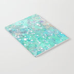 Blue Green Dreamy Marble, Minimal Abstract Pastel Graphic Design Eclectic Bohemian Painting Texture Notebook Gallery Image 2