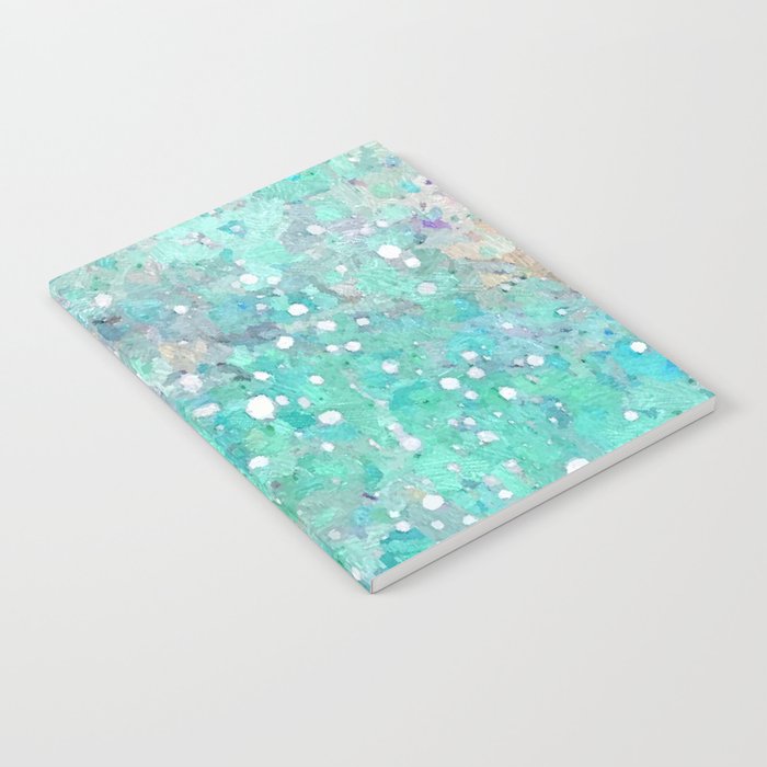 Blue Green Dreamy Marble, Minimal Abstract Pastel Graphic Design Eclectic Bohemian Painting Texture Notebook Gallery Image 2