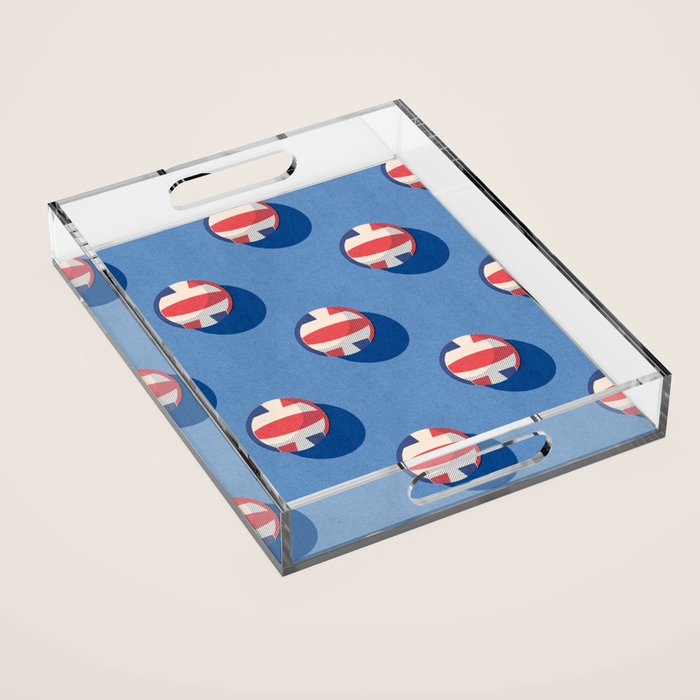 BALLS Volleyball - pattern Acrylic Tray Gallery Image 1