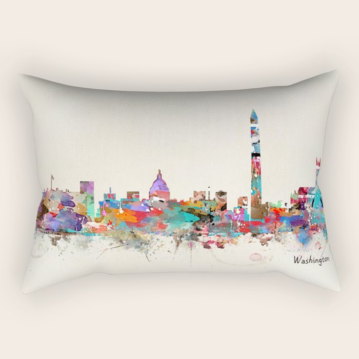 Washington dc skyline Rectangular Pillow Gallery Image 2