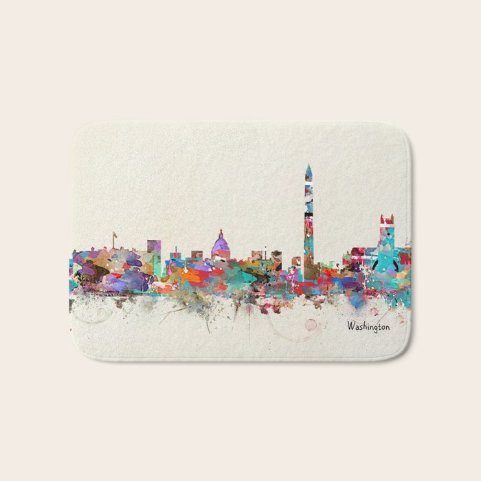 Washington dc skyline Bath Mat Gallery Image 1