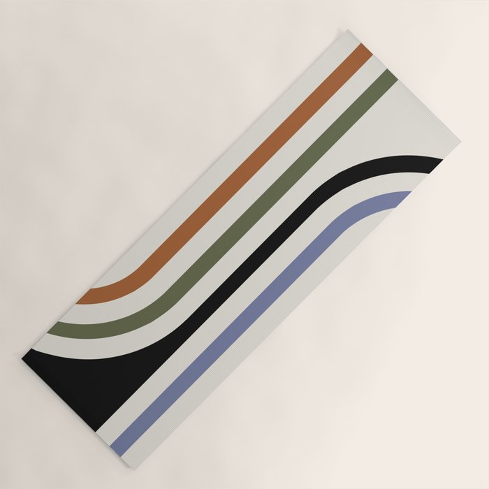 Bold Curvature Stripes VIII Yoga Mat Gallery Image 1