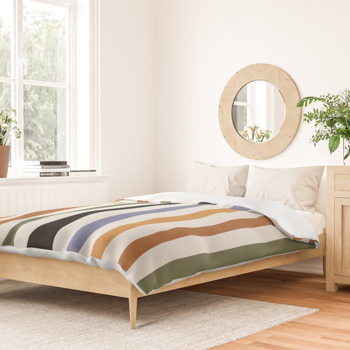 Bold Curvature Stripes VIII Duvet Cover Gallery Image 2