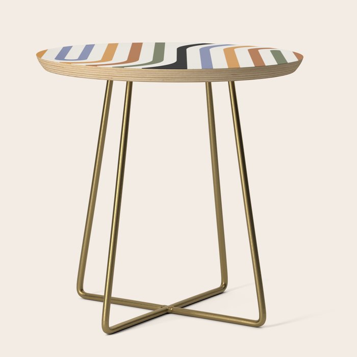 Bold Curvature Stripes VIII Side Table Gallery Image 1