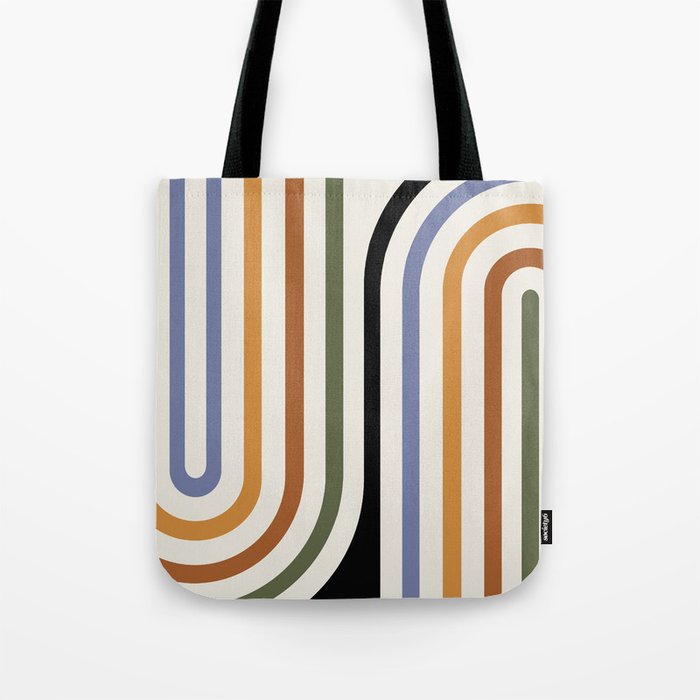 Bold Curvature Stripes VIII Tote Bag Gallery Image 1