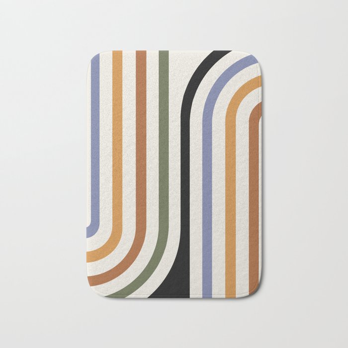 Bold Curvature Stripes VIII Bath Mat Gallery Image 1