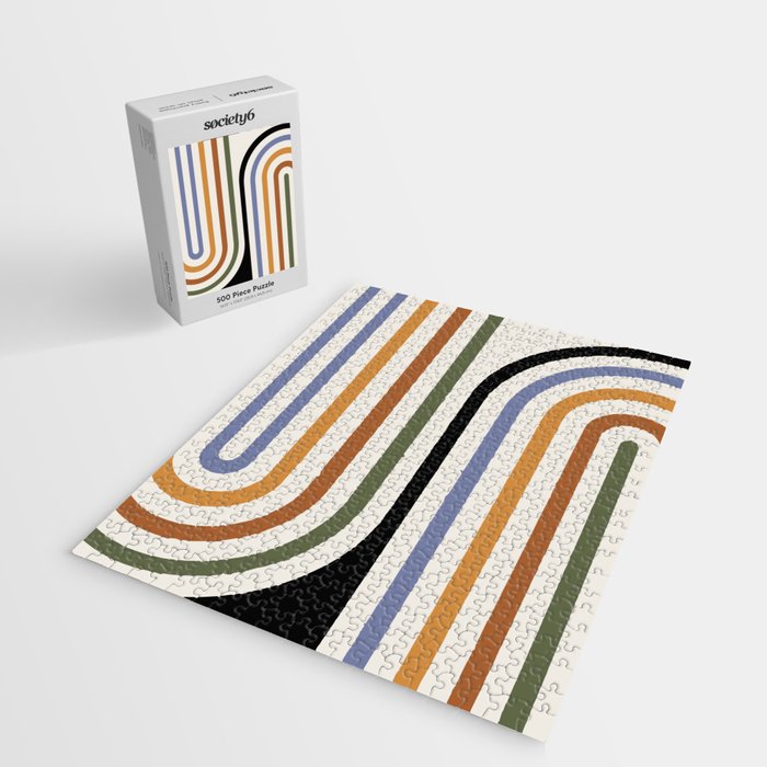Bold Curvature Stripes VIII Jigsaw Puzzle Gallery Image 2