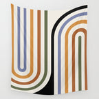 Bold Curvature Stripes VIII Wall Tapestry Gallery Image 4